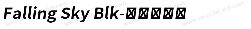 Falling Sky Blk字体转换